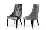Charlotte Velour Dining Chair Gray