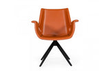 Modrest Hiawatha Modern Cognac Eco-Leather Dining Chair