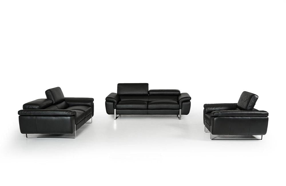 Caitlyn Modern Leather Sofa Set