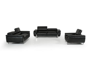 Caitlyn Modern Leather Sofa Set