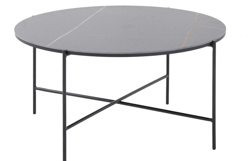Modrest Hobart Modern Black Ceramic Coffee Table