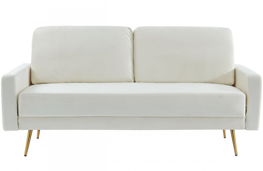Divani Casa Huffine Modern Beige Fabric Sofa