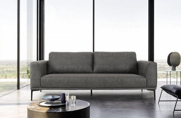Divani Casa Jada Modern Dark Grey Fabric Sofa