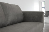 Divani Casa Jada Modern Dark Grey Fabric Sofa