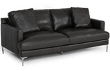 Divani Casa Janina Modern Dark Grey Leather Sofa