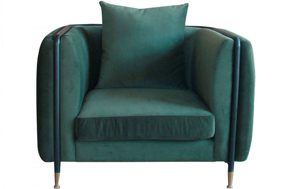 Divani Casa Jebel Modern Dark Green Jade Accent Chair