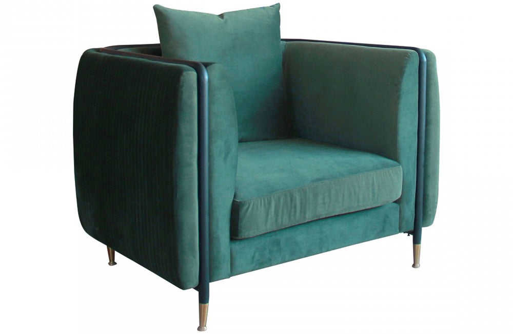Divani Casa Jebel Modern Dark Green Jade Accent Chair