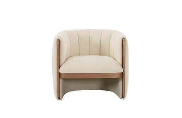 Modrest Joselyn Modern Cream Fabric Accent Chair
