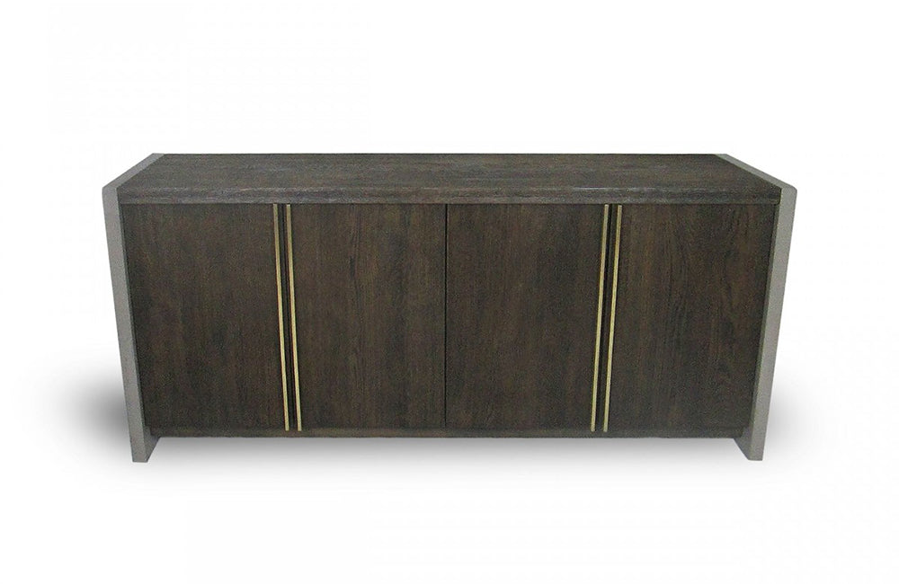 Modrest June Modern Dark Grey & Walnut Buffet