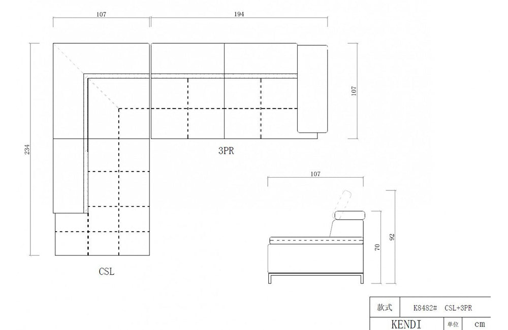 Divani Casa Citadel Modern White Eco-Leather Sectional Sofa
