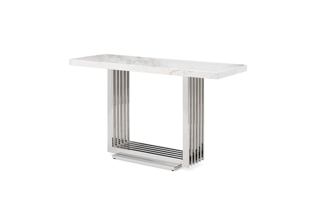 Modrest Kingsley Modern Marble & Stainless Steel Console Table | VIG ...