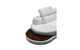 Divani Casa Killian Modern White Italian Leather Sectional Sofa
