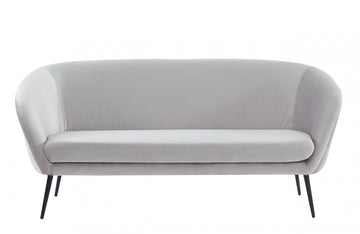 Divani Casa Koeing Modern Light Grey Fabric Sofa