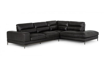 Divani Casa Kudos Modern Dark Grey Chaise Sectional Sofa