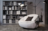 Divani Casa Alba Modern Grey Fabric Chair w/ Tray