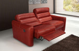 Kara Modern Red Leather Sofa Set