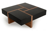 Modrest Makai Modern Black & Walnut Coffee Table