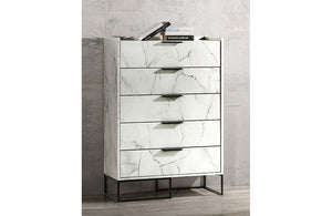 Nova Domus Marbella Italian Modern White Marble Chest