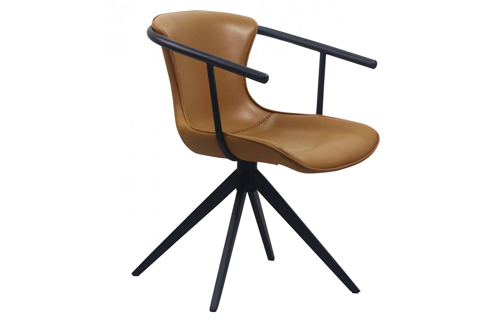 Modrest Maureen Modern Camel & Black Dining Chair