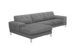 Divani Casa Forli Modern Grey Fabric Sectional Sofa