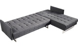 Divani Casa Lennox Modern Grey Fabric Sectional Sofa Bed