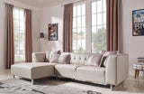Cassidy Modern Leatherette & Fabric Sectional Sofa