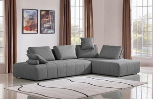 Cadence Modern Grey Fabric Modular Sectional Sofa