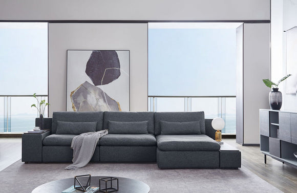 Divani Casa Paseo Modern Grey Modular Sectional Sofa