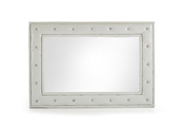 Modrest Melody Modern White w/ Crystals Mirror