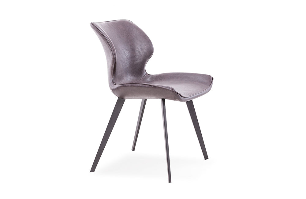 Modrest Moira Modern Dark Brown Eco-Leather Dining Chair (Set of 2)