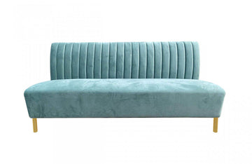 Divani Casa Mosko Modern Light Green & Gold Fabric Sofa