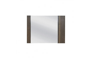 Modrest Novak Modern Dark Oak & Antique Brass Mirror