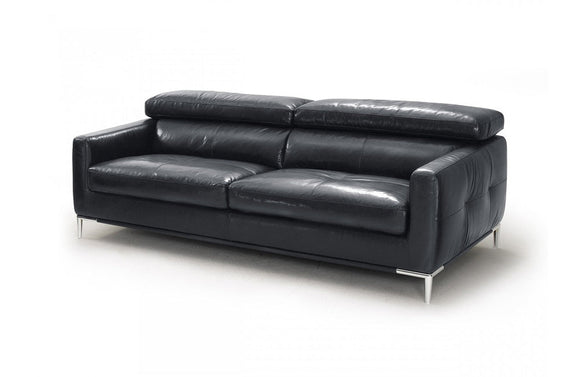 Divani Casa Natalia Modern Black Leather Sofa