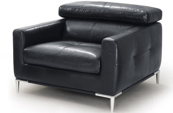 Divani Casa Natalia Modern Black Leather Chair