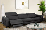 Divani Casa Nella Modern Black Leather Sofa w/ Electric Recliners
