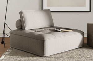 Divani Casa Modern Nolden Modular Grey Fabric Armless Seat