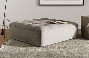 Divani Casa Modern Nolden Modular Grey Fabric Ottoman