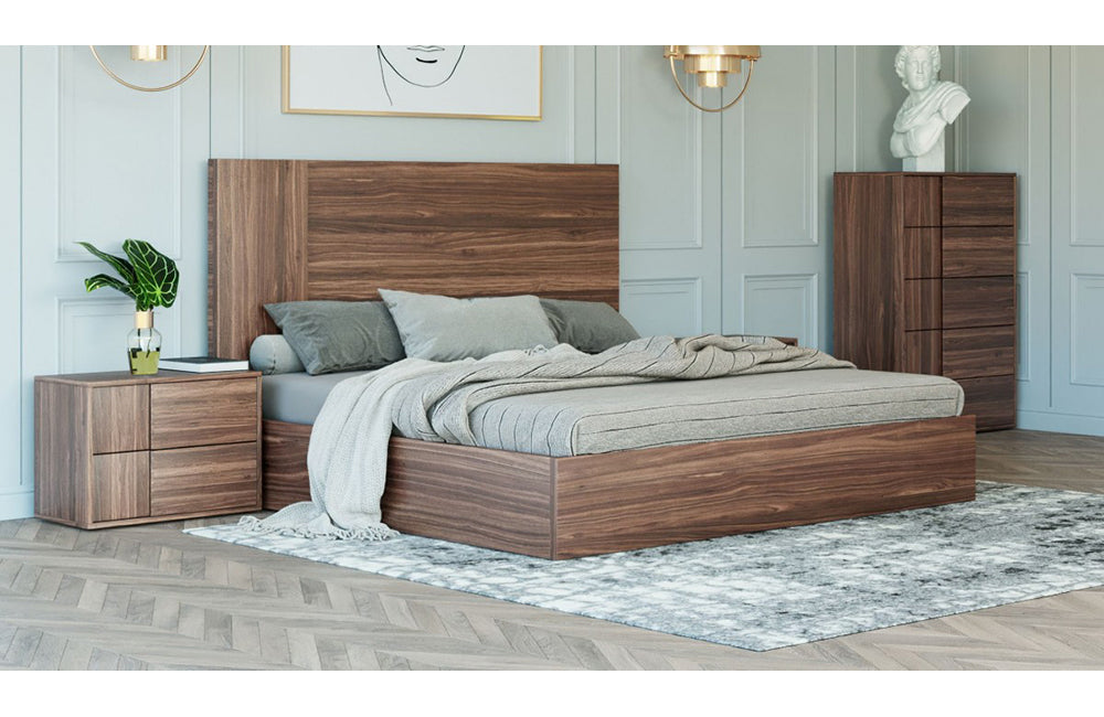 Nova Domus Asus Italian Modern Walnut Bed