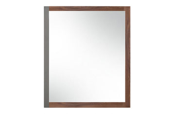 Nova Domus Palermo Italian Modern Faux Concrete & Walnut Mirror