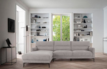 Divani Casa Paraiso Modern Grey Fabric Sectional Sofa