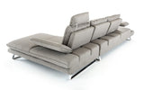 Bertolini Modern Gray Fabric Sectional Sofa