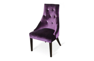 Charlotte Velour Dining Chair Purple