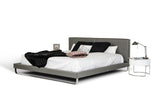Modrest Ramona Modern Grey Leatherette Bed