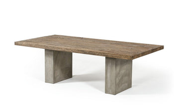 Renzo Modern Oak & Concrete Dining Table