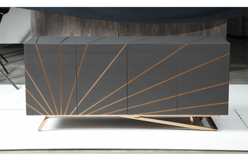 Modrest Katzu Modern Grey and Rose Gold Buffet