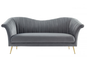 Divani Casa Rilo Modern Grey Fabric Sofa
