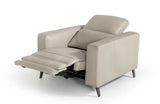 Cristian Modern Grey Leather Sofa Set w/ Recliners
