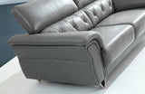 Mallory Modern Grey Leather Sofa Set