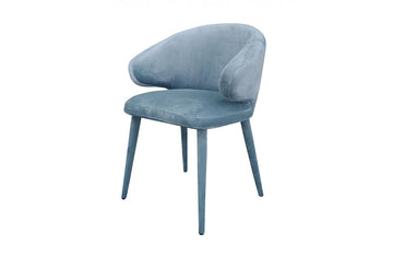Modrest Salem Modern Blue Grey Fabric Dining Chair