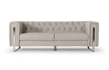 Divani Casa Salvia Modern Beige Sofa